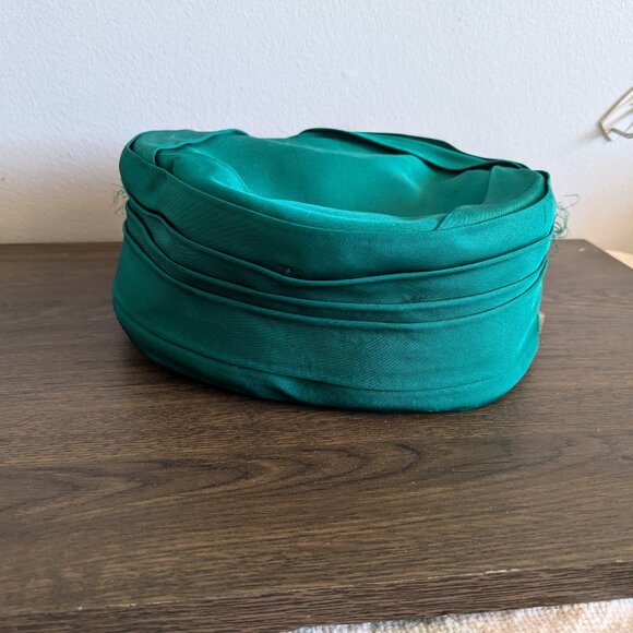vintage 1950s 1960s Dorothy Serf hat turquoise pillbox retro rockabilly main image 6